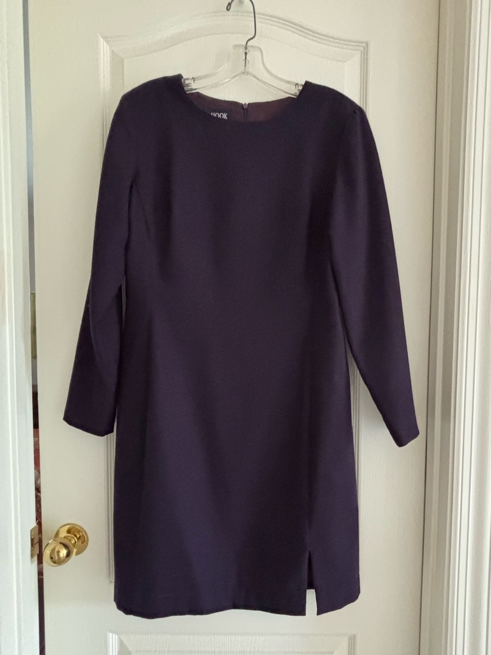 Women's Long Sleeve Sheath Dress in Deep Purple